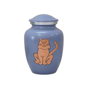 Classic <b>Aluminium</b> Cremation Pet Urns With Dog Design And <b>Strip</b> Pewter And Pink Color Finished Metal Funeral Urns For Human Ashes - Product Image 2