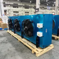 Unité de condensation industrielle bleue à double ventilateur pour refroidisseur d'air, idéale pour ateliers et entrepôts