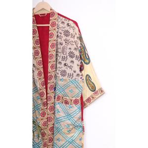 Robe de maison de luxe | Kimono unisexe doublée de soie | Cadeau d'été doux respirant vêtements de nuit pour femmes Kimono robe vêtements de nuit - Product Image 5