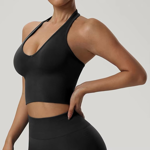 Débardeur de yoga pour femmes de haute qualité, dernier design, vente en gros, personnalisé, respirant, léger, écologique, polyester et élasthanne - Product Image 5