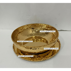 Bol en cuivre martelé artisanal, bol rond en métal pour servir le chocolat, vaisselle écologique, décoration d'intérieur, fournisseur en gros - Product Image 4