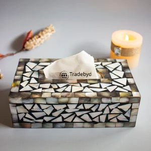 Porta Caja de Pañuelos de Papel de Primera Calidad con Diseño Floral y Grabado para Decoración Moderna del Hogar y la Oficina Tradebyd - Product Image 2