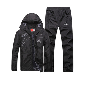 Autumn Breathable Lightweight Plus Size Men's Fleece <b>Tracksuits</b> Set Hoodie Pants Warm Casual Sportswear Sweat-Wicking Quick Dry - Product Image 2