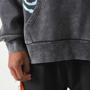 Sudadera con capucha lavada con ácido de algodón 100% de alta calidad, sudaderas con capucha y sudaderas de estilo Vintage con tamaño de Color personalizado lavado con ácido de calle alta - Product Image 5