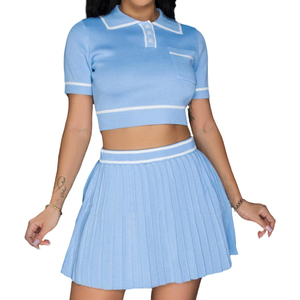 Conjunto de Falda Deportiva de Algodón 100% para Mujer, Ropa Personalizada de Primavera y Verano, Traje de Falda de Béisbol de Dos Piezas, Novedad 2026 - Product Image 1