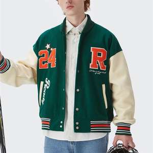 OEM Fabricante de alta calidad de la Universidad de los hombres de encargo de béisbol Bomber Varsity Puffer Jacket Chenille Light Winter High Street - Product Image 1