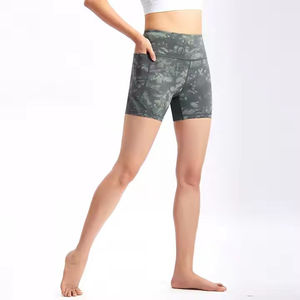High Waist Yoga Shorts Women Tie Dye Camo Print Biker Shorts <b>Tummy</b> <b>Control</b> Seamless Workout Fitness Running Gym Athletic Shorts - Product Image 6
