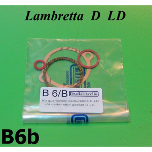 Juego de juntas de carburador Dell'Orto MA18/19 Lambretta D + LD (todos los modelos) - Product Image 1
