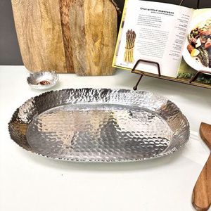 Fabricant indien Plateau de service en acier inoxydable martelé en laiton de qualité supérieure - Product Image 1