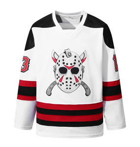 เสื้อกีฬาฮ็อกกี้น้ำแข็งพิมพ์ลายซับลิเมชันได้ดีที่สุดชุดกีฬาโพลีเอสเตอร์ฮ็อกกี้น้ำแข็งขนาดใหญ่น้ำหนักเบาปรับแต่งได้ตามต้องการ - Product Image 1