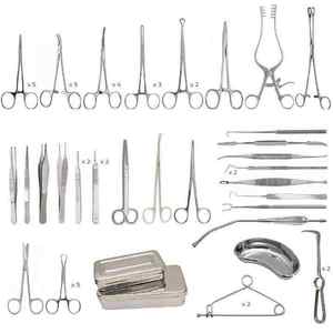 Ensemble d'instruments de chirurgie générale en acier inoxydable 100 pièces certifié CE de classe I ISO avec garantie de 3 ans - Product Image 1