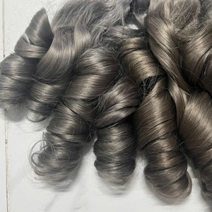Bouncy Curly <b>Grey</b> Color SDD Vietnamese Human Hair Wholesales Price Direct Factory Price - Product Image 3