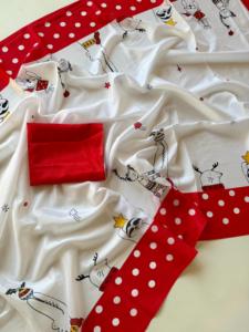 Hot Selling Designer Fancy Soft Shinon saree With Beautiful Santa Premium Digital Printed Christmas Saree in India - Product Image 2