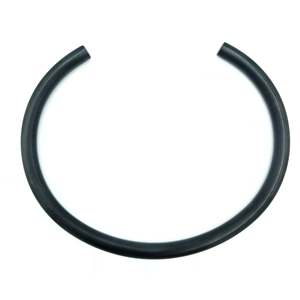 Bracciale a Polsino Unisex Homvare in Acciaio Inossidabile Nero Opaco alla Moda - Product Image 2