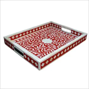 Plateau artisanal en nacre avec finition scintillante pour la décoration du salon, à bas prix, aspect luxueux, plateau en nacre - Product Image 2