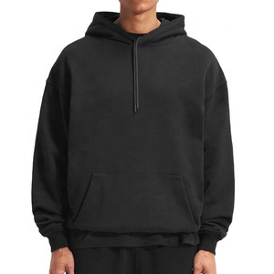Sudadera con capucha extragrande de algodón 100% personalizada para hombre, de peso pesado cuello con capucha, estampado en relieve, hombros caídos, bolsillos, Invierno 2025 - Product Image 1