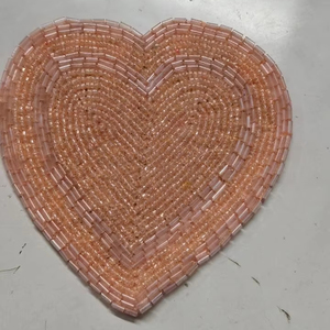 Dessous de verre rose romantique sous-verre en forme de coeur tapis de Table perlé cadeau de mariage Collection Saint-Valentin tapis décoratifs tampons - Product Image 1