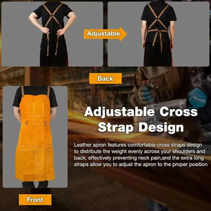 Delantal de soldadura de cuero de moda de alta calidad, delantal de cuero de tamaño personalizado, impermeable, mejor venta, delantal de cuero de soldadura - Product Image 4