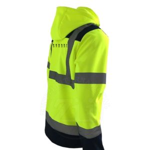 Gilet de sécurité ignifuge certifié NFPA 2112, classe 1 ANSI, haute visibilité, polyester réfléchissant, imperméable, avec capuche pour l'hiver - Product Image 4