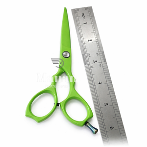 กรรไกรตัดผมสีเขียวคุณภาพสูงสำหรับช่างทำผมมืออาชีพและช่างตัดผม - Product Image 6
