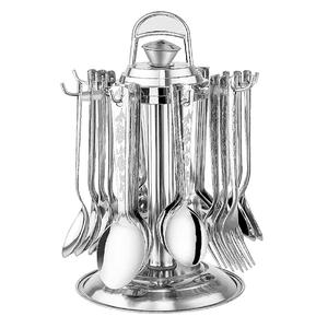 Couverts Argent Pièces De Luxe Miroir Poli 18/10 En Acier Inoxydable Manche En Bois Vaisselle Couteau Fourchette Cuillère Vaisselle - Product Image 6