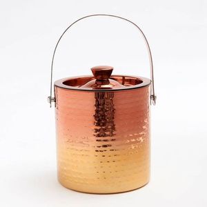 Asequible pero lujoso cubo de hielo de cobre con encanto vintage, perfecto para regalos de inauguración de la casa o uso personal - Product Image 4