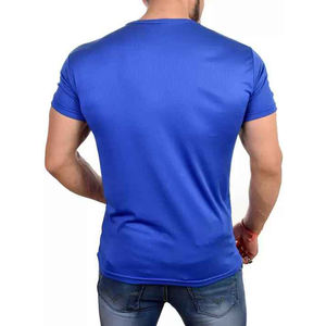 เสื้อยืดพิมพ์ลายแบบซับลิเมชั่น โพลีเอสเตอร์ 100% สำหรับผู้ชาย ปี 2025 รับทำโลโก้ตามสั่ง - Product Image 3