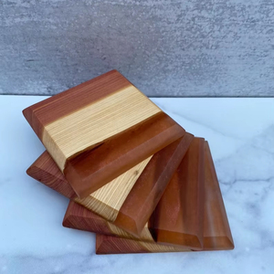 Sous-verres en bois naturel pour le thé et le café | Élégant et durable | Option de gravure personnalisée | Parfait pour les sous-verres en pierre des hôtels - Product Image 1