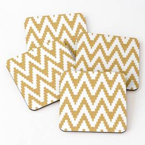 High on Demand Coasters Fashionable <b>Wooden</b> Coasters for Hot/Cold Beverages Decorative Coaster Set for Dining/Tea/Coffee Table - Product Image 4