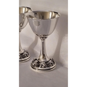 Stainless Steel Wine <b>Goblets</b> Metal Wine Cups with Stylish Engraved Design Perfect For Drinking Serving Wine Bars Restaurants - Product Image 5