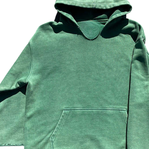 Sun Faded Washed Green Hoodie Oversized Heavy Cotton Pullover Streetwear Sudadera con capucha Unisex Custom Logo OEM Manufacturers - Product Image 6
