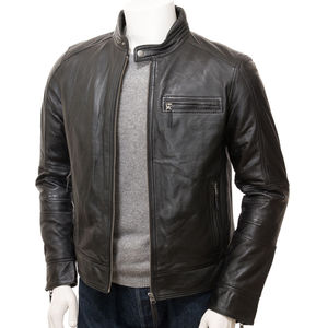 Veste en cuir pour hommes de la meilleure conception, couleur et taille personnalisées Veste en cuir PU de qualité supérieure pour hommes, respirante et personnalisée - Product Image 1