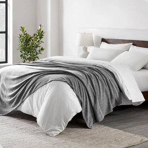 Modern Soft <b>Knitted</b> Design Bed <b>Blanket</b> Four Seasons Portable Customizable Plain Solid Home Bed <b>Blanket</b> For Winter Season Use - Product Image 2