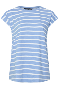 Camisetas de mujer informales a rayas de manga a rayas de punto de algodón de primera calidad OEM/ODM Ropa De Marcas Suministro personalizado al por mayor Bangladesh - Product Image 3