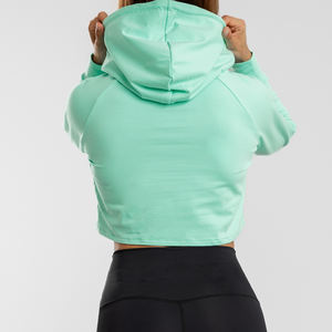 เสื้อฮู้ดเอวลอยสำหรับผู้หญิงระบายอากาศได้ดีจาก100% - Product Image 5