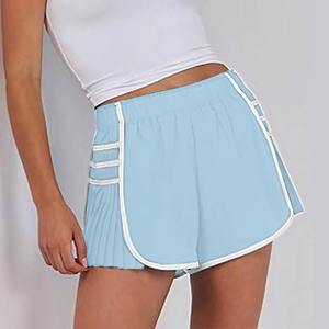 Logotipo personalizado Poliéster Secado rápido Correr Deportes Ropa atlética con cordón elástico Entrenamiento Yoga Pantalones cortos para mujeres - Product Image 4