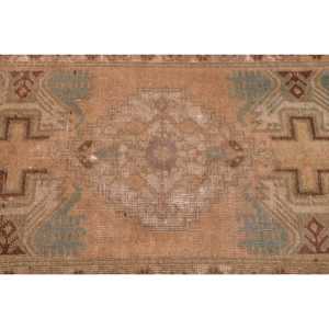 Vintage 1.4x2.8 ft Rug, Turkish Rug, <b>Brown</b> Camouflage Rug <b>Wool</b> - Product Image 3