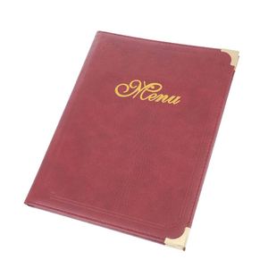 Biểu tượng tùy chỉnh lá in da menu cuốn sách sang trọng khách sạn nhà hàng thư mục menu - Product Image 2