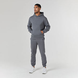 2025 Trending Men's Street Wear Jogging Chándal 100% Algodón Pullover Sudadera con capucha y pantalón para la temporada de invierno Chándal para hombres - Product Image 3