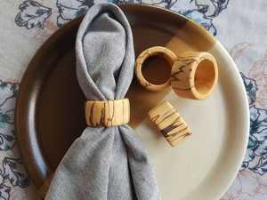 Anillos de Servilleta de Madera con Adorno Metálico, Estilo Clásico, Decoración Duradera para Mesa de Comedor, Cocina, Fiesta, Boda, SAMI - Product Image 3