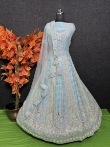 กระโปรงทำงานซาริผ้าเลื่อมปักที่มีสไตล์กระโปรงตาข่ายเหมาะสำหรับงานหมั้นสำหรับเจ้าสาวและงานปาร์ตี้ - Product Image 6