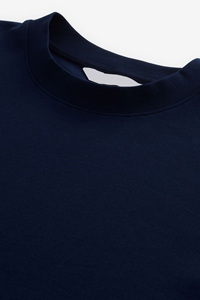 Venta al por mayor de calidad de Exportación personalizada de marca último diseño azul marino Smart Relaxed Fit camisetas de hombre - Product Image 6