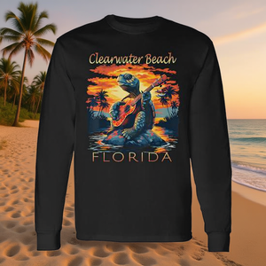 Camiseta de manga larga Clearwater Beach Florida Vacation Turtle para juguetes de playa - Product Image 3