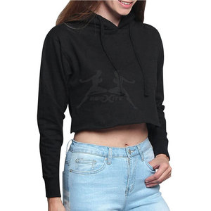 Fashionable Pullover Crop <b>Top</b> Hoodie For Daily Wear With Lightweight Comfortable Material Stylish Pullover Crop <b>Top</b> Hoodie - Product Image 3