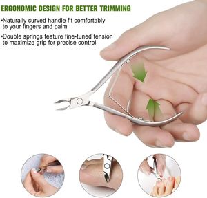 ENSEMBLE de 1 pince à cuticules en acier inoxydable et pince à ongles à ouverture large de la mâchoire-Manucure professionnelle Remover-L.A peau morte. Référence: ELAHI CO - Product Image 2