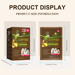 PLOG Shampoo Colorante Istantaneo 20ml - Caffè, Formula allo Zenzero Vegetale Senza Irritazioni Personalizzabile OEM - Product Image 2