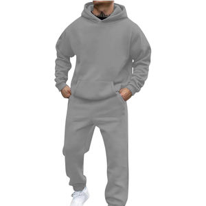 Ropa de calle Conjunto de chándal 2 piezas Hombres Sudadera con capucha Pantalones de manga larga Traje de jogging - Product Image 6