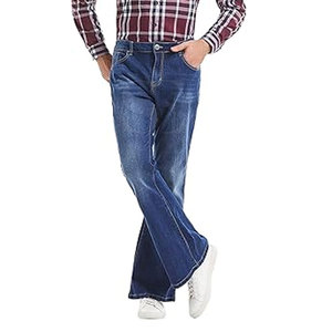 Jeans évasés personnalisés pour hommes, jeans slim empilés à la mode, à vendre en ligne au meilleur prix - Product Image 6