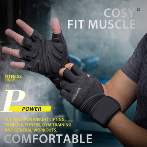 Guantes deportivos de cuero unisex con medio dedo, transpirables, antideslizantes, mancuernas, gimnasio, guantes deportivos para hombres y mujeres, entrenamiento de levantamiento de pesas - Product Image 4