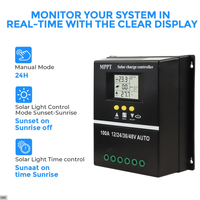 Contrôleur de charge solaire MPPT 100A 12V 24V 36V 48V Régulateur intelligent de batterie à panneau PV Contrôleur de charge solaire pour lithium